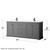 Wyndham WCV232380DGBWCUNSMXX Avery 80 Inch Double Bathroom Vanity in Dark Gray, White Cultured Marble Countertop, Undermount Square Sinks, Matte Black Trim
