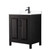 Wyndham WCV252530SEBWCUNSMXX Daria 30 Inch Single Bathroom Vanity in Dark Espresso, White Cultured Marble Countertop, Undermount Square Sink, Matte Black Trim
