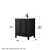 Wyndham WCV252530SEBWCUNSM24 Daria 30 Inch Single Bathroom Vanity in Dark Espresso, White Cultured Marble Countertop, Undermount Square Sink, Matte Black Trim, 24 Inch Mirror