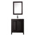 Wyndham WCV252530SEBWCUNSMED Daria 30 Inch Single Bathroom Vanity in Dark Espresso, White Cultured Marble Countertop, Undermount Square Sink, Matte Black Trim, Medicine Cabinet