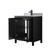 Wyndham WCV252530SEBCMUNSMXX Daria 30 Inch Single Bathroom Vanity in Dark Espresso, White Carrara Marble Countertop, Undermount Square Sink, Matte Black Trim