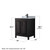 Wyndham WCV252530SEBCMUNSMED Daria 30 Inch Single Bathroom Vanity in Dark Espresso, White Carrara Marble Countertop, Undermount Square Sink, Matte Black Trim, Medicine Cabinet