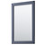 Wyndham WCF111130SBNC2UNSM24 Icon 30 Inch Single Bathroom Vanity in Dark Blue, Carrara Cultured Marble Countertop, Undermount Square Sink, Brushed Nickel Trim, 24 Inch Mirror