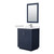 Wyndham WCF111130SBNWCUNSM24 Icon 30 Inch Single Bathroom Vanity in Dark Blue, White Cultured Marble Countertop, Undermount Square Sink, Brushed Nickel Trim, 24 Inch Mirror