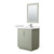 Wyndham WCF111130SLGWCUNSM24 Icon 30 Inch Single Bathroom Vanity in Light Green, White Cultured Marble Countertop, Undermount Square Sink, Brushed Nickel Trim, 24 Inch Mirror
