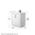 Wyndham WCF111130SWBC2UNSM24 Icon 30 Inch Single Bathroom Vanity in White, Carrara Cultured Marble Countertop, Undermount Square Sink, Matte Black Trim, 24 Inch Mirror