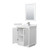 Wyndham WCF111130SWHWCUNSM24 Icon 30 Inch Single Bathroom Vanity in White, White Cultured Marble Countertop, Undermount Square Sink, Brushed Nickel Trim, 24 Inch Mirror