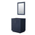 Wyndham WCF111130SBNCXSXXM24 Icon 30 Inch Single Bathroom Vanity in Dark Blue, No Countertop, No Sink, Brushed Nickel Trim, 24 Inch Mirror