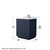 Wyndham WCF111130SBNCMUNSM24 Icon 30 Inch Single Bathroom Vanity in Dark Blue, White Carrara Marble Countertop, Undermount Square Sink, Brushed Nickel Trim, 24 Inch Mirror
