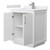 Wyndham WCF111130SWHWCUNSMXX Icon 30 Inch Single Bathroom Vanity in White, White Cultured Marble Countertop, Undermount Square Sink, Brushed Nickel Trim