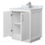 Wyndham WCF111130SWHCMUNSMXX Icon 30 Inch Single Bathroom Vanity in White, White Carrara Marble Countertop, Undermount Square Sink, Brushed Nickel Trim