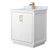Wyndham WCF111130SWZCMUNSMXX Icon 30 Inch Single Bathroom Vanity in White, White Carrara Marble Countertop, Undermount Square Sink, Satin Bronze Trim