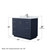 Wyndham WCF111142SBNCMUNSM34 Icon 42 Inch Single Bathroom Vanity in Dark Blue, White Carrara Marble Countertop, Undermount Square Sink, Brushed Nickel Trim, 34 Inch Mirror