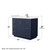 Wyndham WCF111142SBNWCUNSM34 Icon 42 Inch Single Bathroom Vanity in Dark Blue, White Cultured Marble Countertop, Undermount Square Sink, Brushed Nickel Trim, 34 Inch Mirror