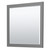 Wyndham WCF111142SKGC2UNSM34 Icon 42 Inch Single Bathroom Vanity in Dark Gray, Carrara Cultured Marble Countertop, Undermount Square Sink, Brushed Nickel Trim, 34 Inch Mirror