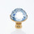 JVJ 25 K Gold Plated 31% Leaded Crystal 30 mm (1 3/16") Half-European Cut Door Knob - 52624