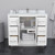 Wyndham WCF111142SWHC2UNSM34 Icon 42 Inch Single Bathroom Vanity in White, Carrara Cultured Marble Countertop, Undermount Square Sink, Brushed Nickel Trim, 34 Inch Mirror