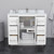 Wyndham WCF111142SWHCMUNSMXX Icon 42 Inch Single Bathroom Vanity in White, White Carrara Marble Countertop, Undermount Square Sink, Brushed Nickel Trim