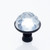 JVJ Oil Rubbed Bronze 31% Leaded Crystal 30 mm (1 3/16") Half-European Cut Door Knob - 52620
