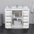 Wyndham WCF111142SWZC2UNSMXX Icon 42 Inch Single Bathroom Vanity in White, Carrara Cultured Marble Countertop, Undermount Square Sink, Satin Bronze Trim