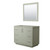Wyndham WCF111142SLGCXSXXM34 Icon 42 Inch Single Bathroom Vanity in Light Green, No Countertop, No Sink, Brushed Nickel Trim, 34 Inch Mirror Wyndham WCF111142SLGCXSXXM34 Icon 42 Inch Single Bathroom Vanity in Light Green, No Countertop, No Sink, Brushed Nickel Trim, 34 Inch Mirror