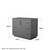 Wyndham WCF111142SGBCXSXXMXX Icon 42 Inch Single Bathroom Vanity in Dark Gray, No Countertop, No Sink, Matte Black Trim