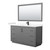 Wyndham WCF111160SGBC2UNSM58 Icon 60 Inch Single Bathroom Vanity in Dark Gray, Carrara Cultured Marble Countertop, Undermount Square Sink, Matte Black Trim, 58 Inch Mirror
