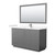 Wyndham WCF111160SKGC2UNSM58 Icon 60 Inch Single Bathroom Vanity in Dark Gray, Carrara Cultured Marble Countertop, Undermount Square Sink, Brushed Nickel Trim, 58 Inch Mirror