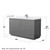 Wyndham WCF111160SKGWCUNSM58 Icon 60 Inch Single Bathroom Vanity in Dark Gray, White Cultured Marble Countertop, Undermount Square Sink, Brushed Nickel Trim, 58 Inch Mirror
