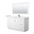 Wyndham WCF111160SWHWCUNSM58 Icon 60 Inch Single Bathroom Vanity in White, White Cultured Marble Countertop, Undermount Square Sink, Brushed Nickel Trim, 58 Inch Mirror