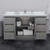Wyndham WCF111160SKGCMUNSM58 Icon 60 Inch Single Bathroom Vanity in Dark Gray, White Carrara Marble Countertop, Undermount Square Sink, Brushed Nickel Trim, 58 Inch Mirror