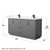Wyndham WCF111166DGBC2UNSMXX Icon 66 Inch Double Bathroom Vanity in Dark Gray, Carrara Cultured Marble Countertop, Undermount Square Sinks, Matte Black Trim