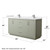 Wyndham WCF111166DLGWCUNSMXX Icon 66 Inch Double Bathroom Vanity in Light Green, White Cultured Marble Countertop, Undermount Square Sinks, Brushed Nickel Trim