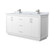 Wyndham WCF111166DWHCMUNSMXX Icon 66 Inch Double Bathroom Vanity in White, White Carrara Marble Countertop, Undermount Square Sinks, Brushed Nickel Trim