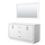 Wyndham WCF111166DWBCXSXXM58 Icon 66 Inch Double Bathroom Vanity in White, No Countertop, No Sink, Matte Black Trim, 58 Inch Mirror