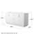 Wyndham WCF111166DWHCXSXXM58 Icon 66 Inch Double Bathroom Vanity in White, No Countertop, No Sink, Brushed Nickel Trim, 58 Inch Mirror