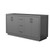 Wyndham WCF111166DGBCXSXXMXX Icon 66 Inch Double Bathroom Vanity in Dark Gray, No Countertop, No Sink, Matte Black Trim