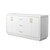 Wyndham WCF111166DWZCXSXXMXX Icon 66 Inch Double Bathroom Vanity in White, No Countertop, No Sink, Satin Bronze Trim