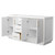 Wyndham WCF111166DWZCXSXXMXX Icon 66 Inch Double Bathroom Vanity in White, No Countertop, No Sink, Satin Bronze Trim