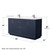 Wyndham WCF111166DBNC2UNSM58 Icon 66 Inch Double Bathroom Vanity in Dark Blue, Carrara Cultured Marble Countertop, Undermount Square Sinks, Brushed Nickel Trim, 58 Inch Mirror