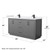 Wyndham WCF111166DGBWCUNSM58 Icon 66 Inch Double Bathroom Vanity in Dark Gray, White Cultured Marble Countertop, Undermount Square Sinks, Matte Black Trim, 58 Inch Mirror
