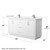 Wyndham WCF111166DWHWCUNSM58 Icon 66 Inch Double Bathroom Vanity in White, White Cultured Marble Countertop, Undermount Square Sinks, Brushed Nickel Trim, 58 Inch Mirror