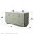 Wyndham WCF111166DLGCMUNSM58 Icon 66 Inch Double Bathroom Vanity in Light Green, White Carrara Marble Countertop, Undermount Square Sinks, Brushed Nickel Trim, 58 Inch Mirror