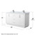 Wyndham WCF111166DWHCMUNSM58 Icon 66 Inch Double Bathroom Vanity in White, White Carrara Marble Countertop, Undermount Square Sinks, Brushed Nickel Trim, 58 Inch Mirror