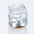 JVJ 25 K Gold Plated 31% Leaded Crystal 30 mm (1 3/16") Square Door Knob - 51924