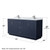 Wyndham WCF111172DBNCMUNSM70 Icon 72 Inch Double Bathroom Vanity in Dark Blue, White Carrara Marble Countertop, Undermount Square Sinks, Brushed Nickel Trim, 70 Inch Mirror