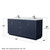 Wyndham WCF111172DBNCMUNSM70 Icon 72 Inch Double Bathroom Vanity in Dark Blue, White Carrara Marble Countertop, Undermount Square Sinks, Brushed Nickel Trim, 70 Inch Mirror