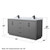 Wyndham WCF111172DGBCMUNSM70 Icon 72 Inch Double Bathroom Vanity in Dark Gray, White Carrara Marble Countertop, Undermount Square Sinks, Matte Black Trim, 70 Inch Mirror