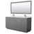 Wyndham WCF111172DKGCMUNSM70 Icon 72 Inch Double Bathroom Vanity in Dark Gray, White Carrara Marble Countertop, Undermount Square Sinks, Brushed Nickel Trim, 70 Inch Mirror