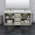 Wyndham WCF111172DLGCMUNSM70 Icon 72 Inch Double Bathroom Vanity in Light Green, White Carrara Marble Countertop, Undermount Square Sinks, Brushed Nickel Trim, 70 Inch Mirror